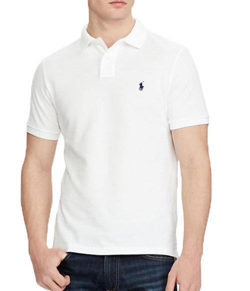 Ralph Lauren - Custom Fit Mesh Polo Shirt - White