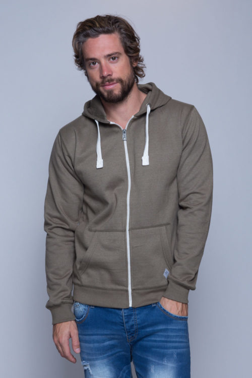 Mzgz Jared Pastel Zip Hoodie Lichen