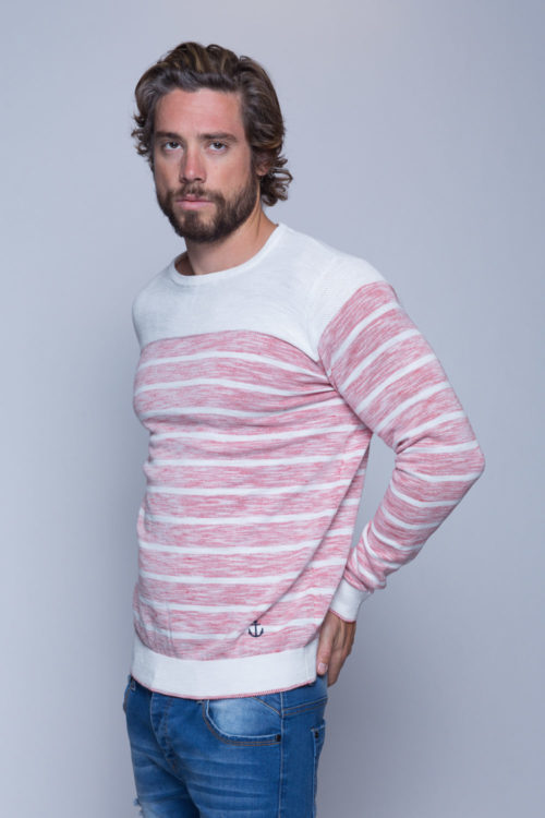 Mzgz Amelot Sweater Offwhite/Firered