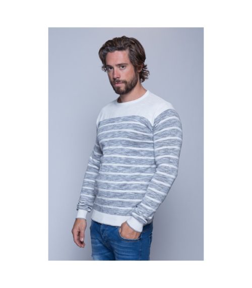Mzgz Amelot Sweater Offwhite/Blue