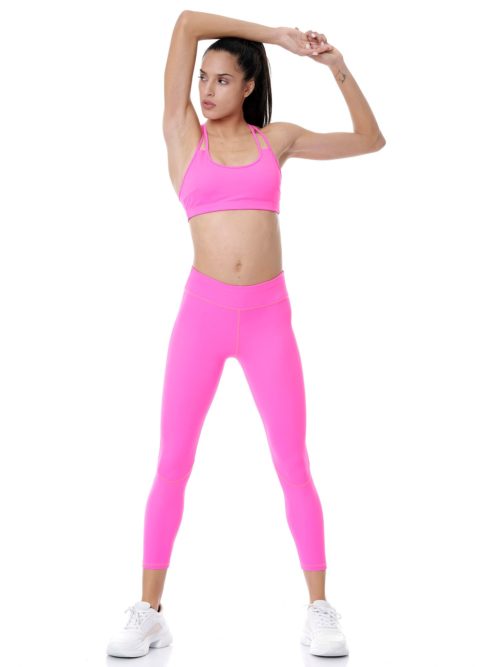 Baya Νέον Σετ Ροζ - Τοπ & Κολάν